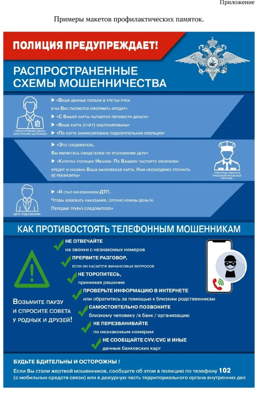 Признаки мошеннических действий